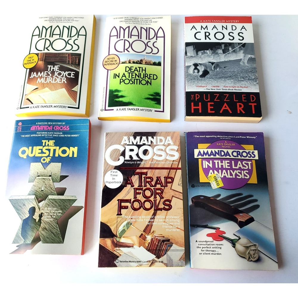 Lot of 6 AMANDA CROSS Mystery PB Series A Trap for Fools Puzzled Heart Vtg